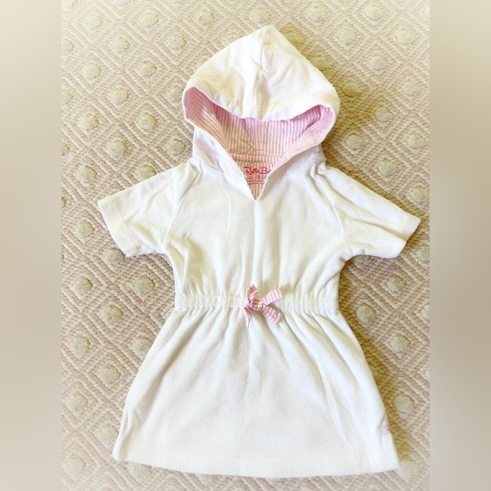 Ruffle Butts - White Soft Terry Cover-Up 18-24 Mo